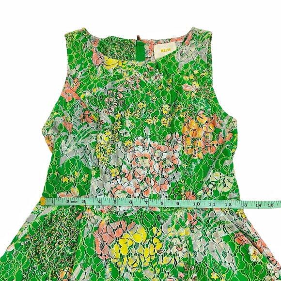 Anthropologie Maeve Verbena Floral Multicolor Lace Fit & Flare Dress Size 0 - Picture 11 of 15